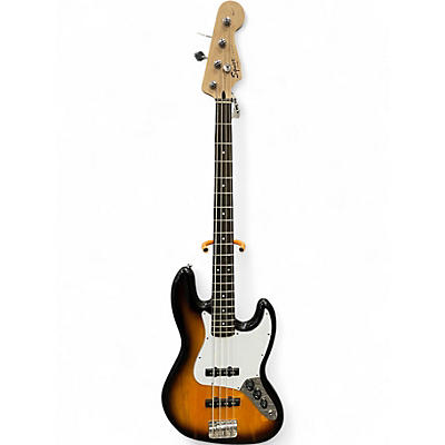 Used Squier Affinity Jazz Bass 2 Color Sunburst Electric Bass Guitar