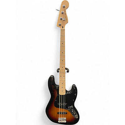 Used Squier Affinity Jazz Bass 3 Color Sunburst Electric Bass Guitar