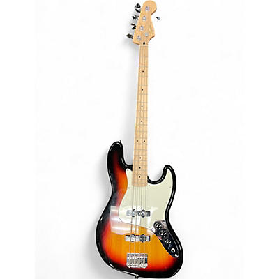 Used Squier Affinity Jazz Bass 3 Tone Sunburst Electric Bass Guitar