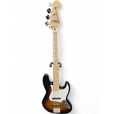 Used Squier Affinity Jazz Bass 3 Tone Sunburst Electric Bass Guitar