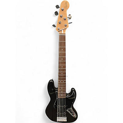 Used Squier Affinity Jazz Bass 6 String Black Electric Bass Guitar