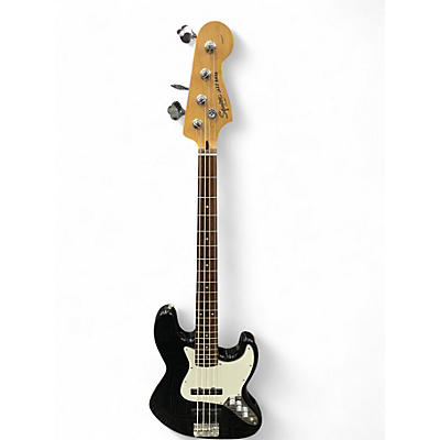 Used Squier Affinity Jazz Bass Black Electric Bass Guitar