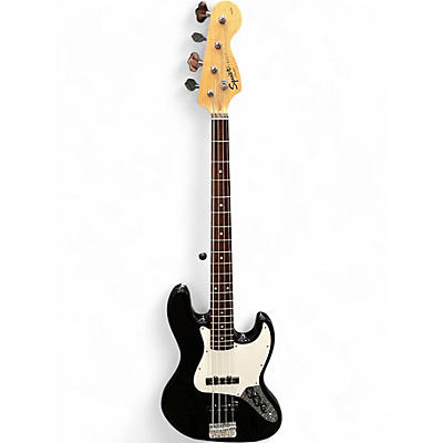 Used Squier Affinity Jazz Bass Black Electric Bass Guitar