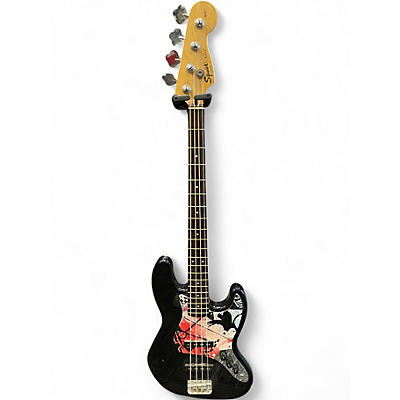 Used Squier Affinity Jazz Bass Black Electric Bass Guitar