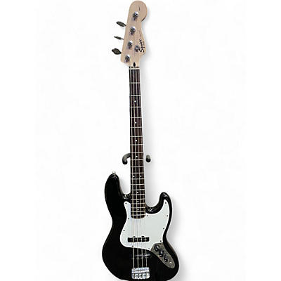 Used Squier Affinity Jazz Bass Black and White Electric Bass Guitar