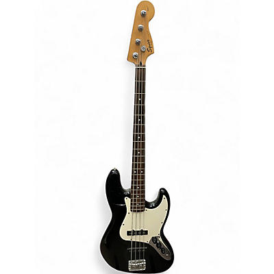 Used Squier Affinity Jazz Bass Black and White Electric Bass Guitar