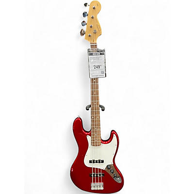 Used Squier Affinity Jazz Bass Candy Apple Red Electric Bass Guitar