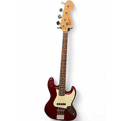 Used Squier Affinity Jazz Bass Candy Apple Red Electric Bass Guitar