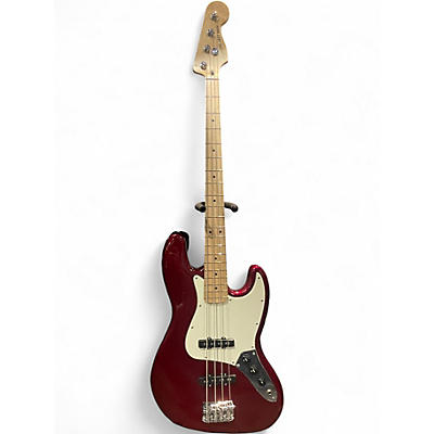 Used Squier Affinity Jazz Bass Candy Apple Red Electric Bass Guitar