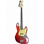 Used Squier Affinity Jazz Bass Candy Apple Red Metallic Electric Bass Guitar Candy Apple Red Metallic