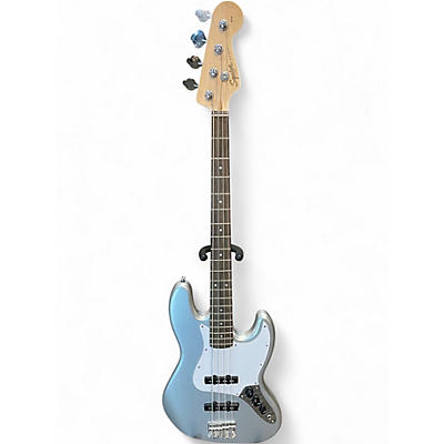 Used Squier Affinity Jazz Bass Silver Electric Bass Guitar