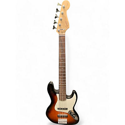 Squier Used Squier Affinity Jazz Bass V 5 String 2 Color Sunburst Electric Bass Guitar