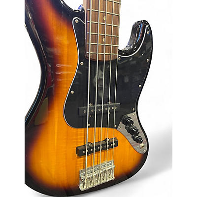 Used Squier Affinity Jazz Bass V 5 String 2 Color Sunburst Electric Bass Guitar