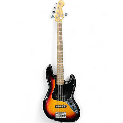 Used Squier Affinity Jazz Bass V 5 String 2 Color Sunburst Electric Bass Guitar