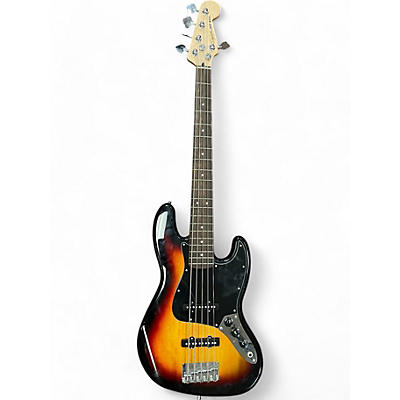 Used Squier Affinity Jazz Bass V 5 String 3 Color Sunburst Electric Bass Guitar