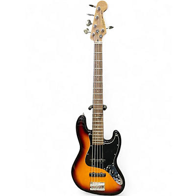 Used Squier Affinity Jazz Bass V 5 String 3 Color Sunburst Electric Bass Guitar
