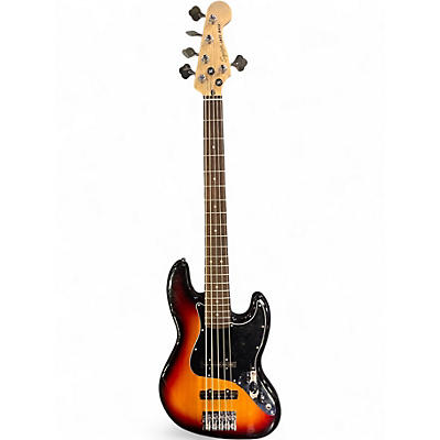 Used Squier Affinity Jazz Bass V 5 String 3 Color Sunburst Electric Bass Guitar