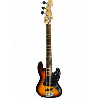 Used Squier Affinity Jazz Bass V 5 String 3 Tone Sunburst Electric Bass Guitar