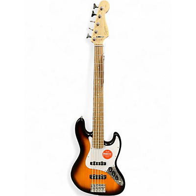 Used Squier Affinity Jazz Bass V 5 String 3 Tone Sunburst Electric Bass Guitar
