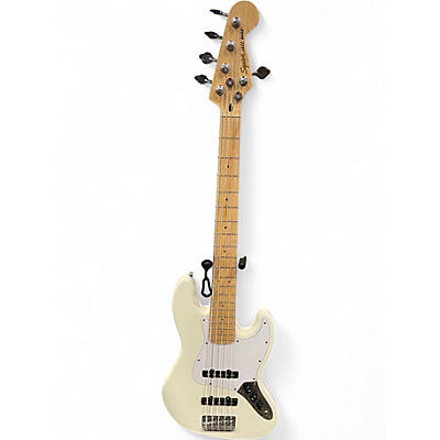 Used Squier Affinity Jazz Bass V 5 String Alpine White Electric Bass Guitar