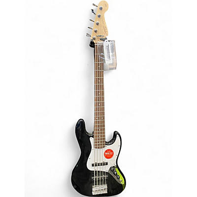 Used Squier Affinity Jazz Bass V 5 String Black and White Electric Bass Guitar