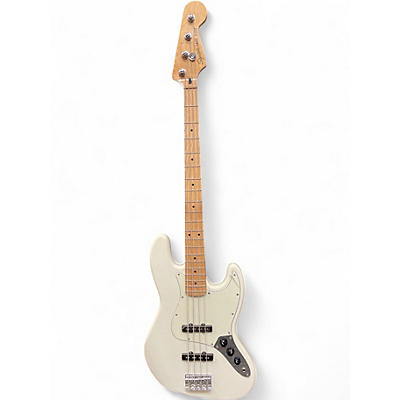 Used Squier Affinity Jazz Bass White Electric Bass Guitar