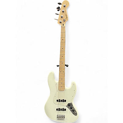 Used Squier Affinity Jazz Bass White Electric Bass Guitar