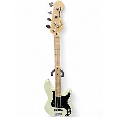 Used Squier Affinity PJ Bass Antique White Electric Bass Guitar