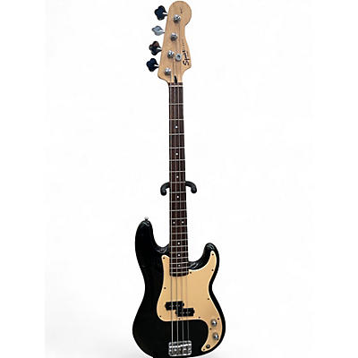 Used Squier Affinity Precision Bass Black and Gold Electric Bass Guitar