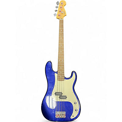 Used Squier Affinity Precision Bass Blue Electric Bass Guitar