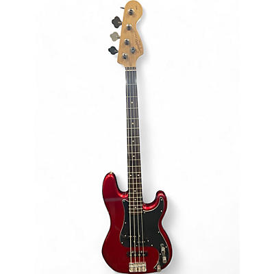 Used Squier Affinity Precision Bass Candy Apple Red Electric Bass Guitar