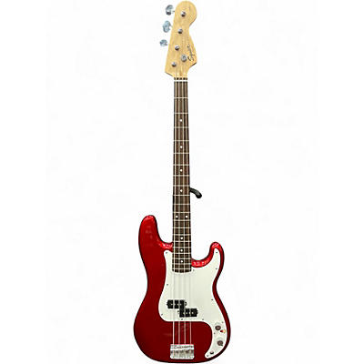 Used Squier Affinity Precision Bass Metallic Red Electric Bass Guitar
