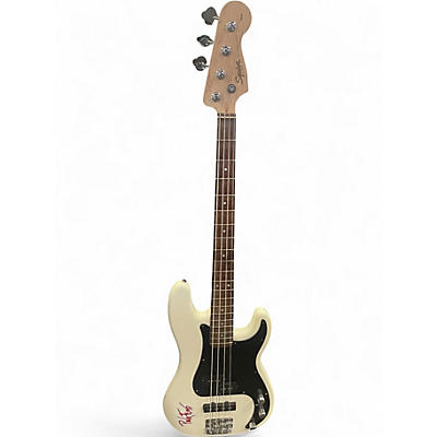 Used Squier Affinity Precision Bass Pearl White Electric Bass Guitar