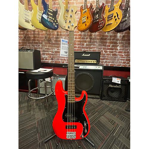 Squier Used Squier Affinity Precision Bass Red Electric Bass Guitar Red