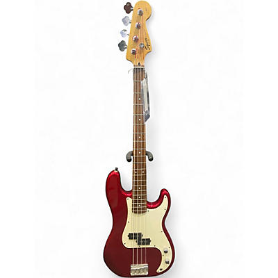 Used Squier Affinity Precision Bass Red Electric Bass Guitar