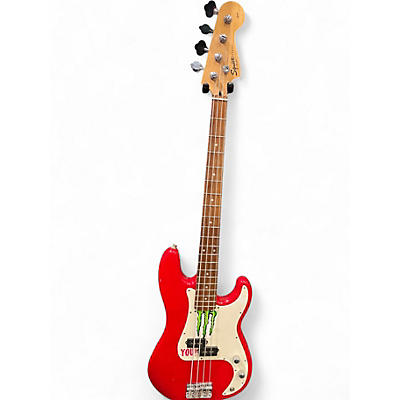 Used Squier Affinity Precision Bass Torino Red Electric Bass Guitar