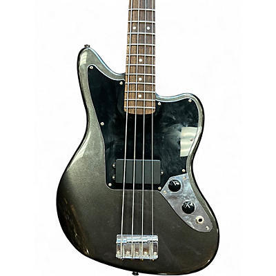 Used Squier Affinity Series Jaguar Charcoal Frost Metallic Electric Bass Guitar
