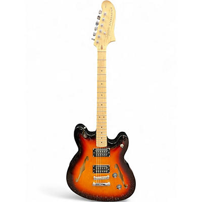 Used Squier Affinity Series Starcaster 2 Color Sunburst Hollow Body Electric Guitar
