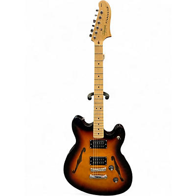 Used Squier Affinity Series Starcaster 3 Tone Sunburst Hollow Body Electric Guitar