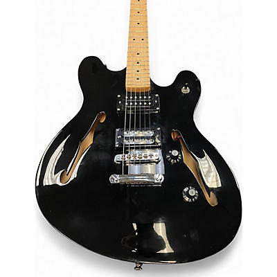Used Squier Affinity Series Starcaster Black Hollow Body Electric Guitar