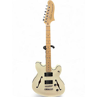 Used Squier Affinity Series Starcaster Classic White Hollow Body Electric Guitar