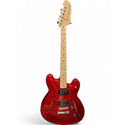 Squier Used Squier Affinity Series Starcaster Hollow Red Hollow Body Electric Guitar