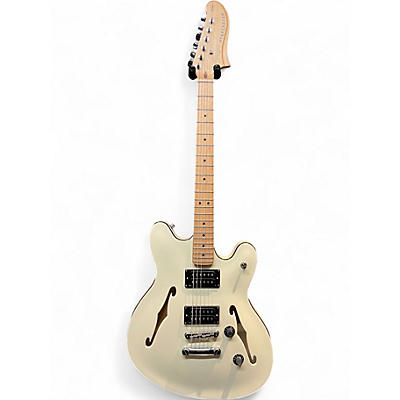 Used Squier Affinity Series Starcaster Olympic White Hollow Body Electric Guitar