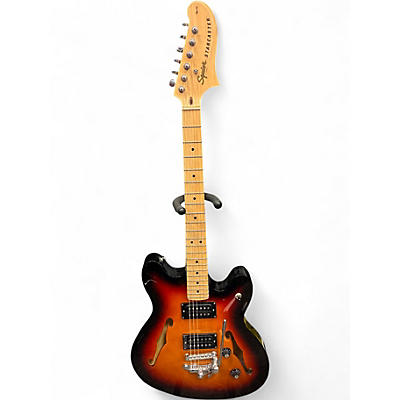Used Squier Affinity Series Starcaster Tobacco Burst Hollow Body Electric Guitar