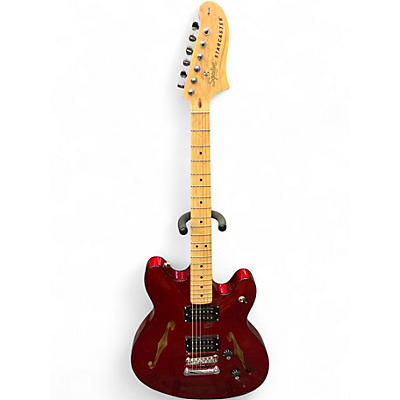 Used Squier Affinity Series Starcaster red Hollow Body Electric Guitar