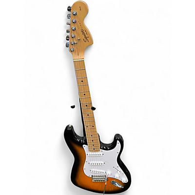 Used Squier Affinity Stratocaster 2 Tone Sunburst Solid Body Electric Guitar