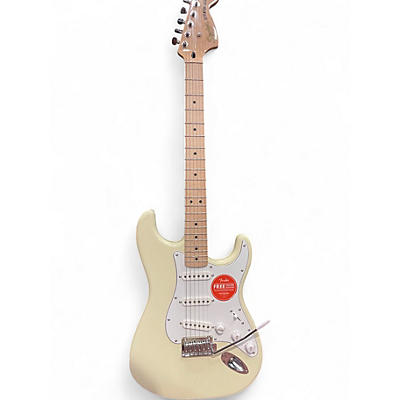 Used Squier Affinity Stratocaster Antique White Solid Body Electric Guitar