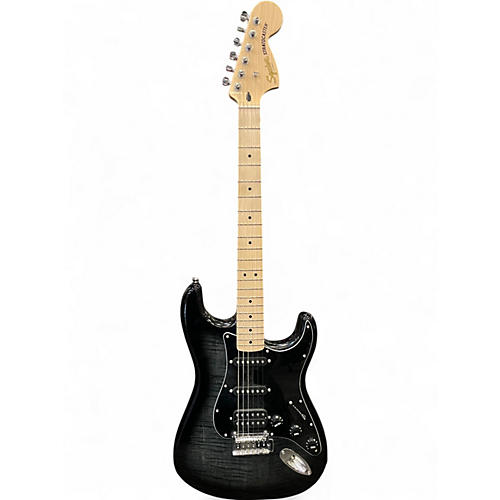 Used Squier Affinity Stratocaster Black Burst Flame Top Solid Body Electric Guitar Black Burst Flame Top