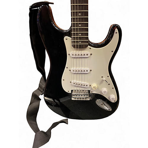 Used Squier Affinity Stratocaster Black Solid Body Electric Guitar Black
