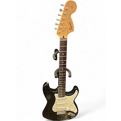 Used Squier Affinity Stratocaster Black and White Solid Body Electric Guitar